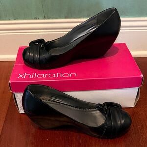 Xhilaration Silvana Black Wedges